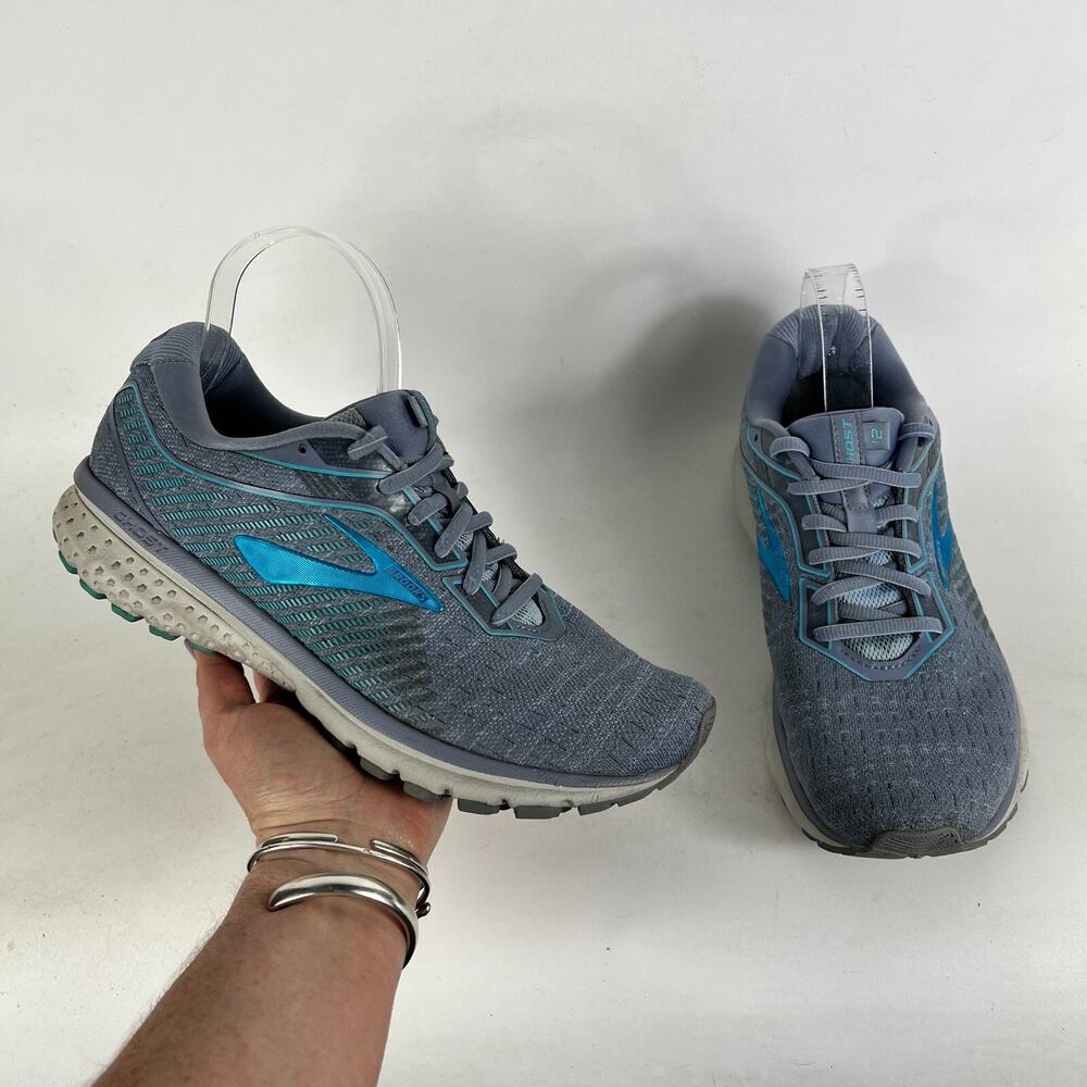 Brooks Ghost 12 Sneakers Women's 9.5 Gray Lace Up Running Shoes 1203051B403